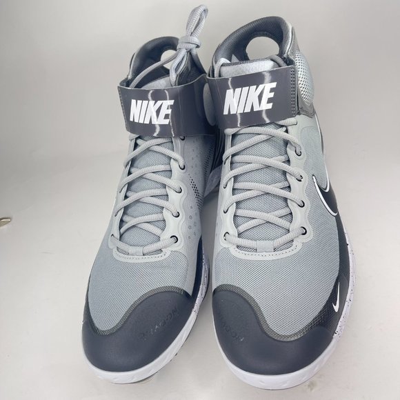 Nike Mens Alpha Huarache Elite 3 Mid Grey White Baseball Size 13.5 CK0745-010 main image 6